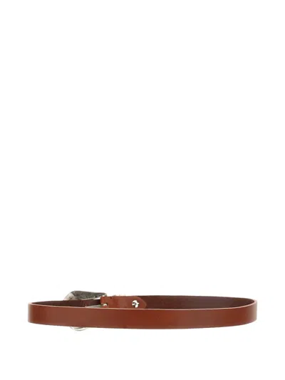 Ermanno Scervino Junior Embellished Buckle Belt In Brown