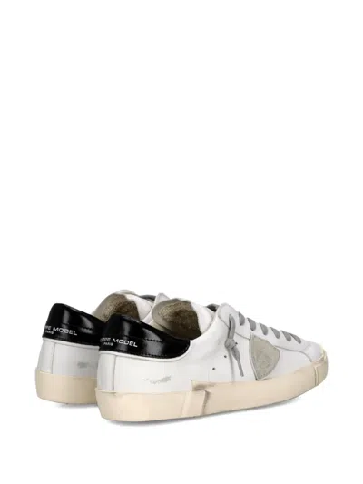 Philippe Model Prsx Triangle-patch Sneakers In White