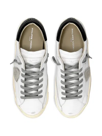 Philippe Model Prsx Triangle-patch Sneakers In White