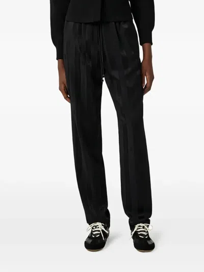 Elisabetta Franchi Striped Trousers In Black