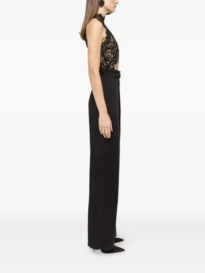 Nissa Sequin Lace Bodysuit In Black