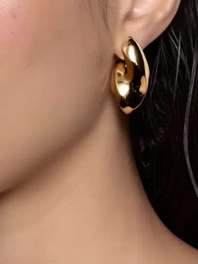Maria Black Palomino Saddle Earring In Brown