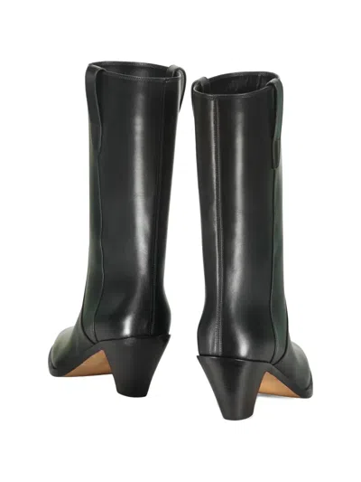 Francesco Russo Tapered-heel Leather Boots In Black
