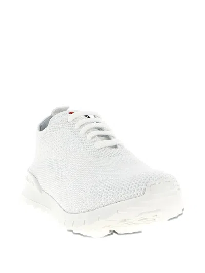 Kiton Knit Upper Sneakers Featuring Pull Tab In White