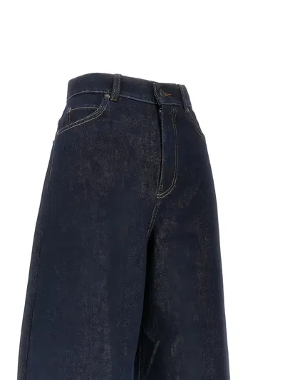 Weekend Max Mara Wide Leg Jeans In Blue