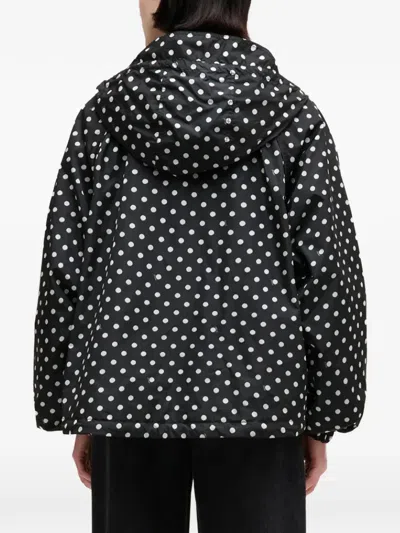 Ganni Flyweight Banana Graphic Long Coat In Black