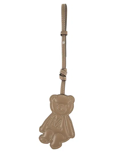 Max Mara Bear Shaped Keyring In Brown