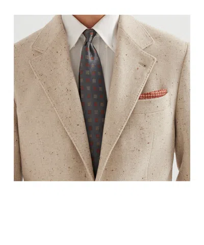 Brunello Cucinelli Patterned Tie In Gray