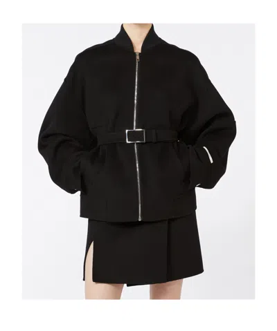 Sportmax Long-sleeved Jacket In Black