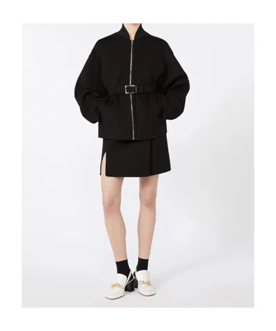 Sportmax Long-sleeved Jacket In Black