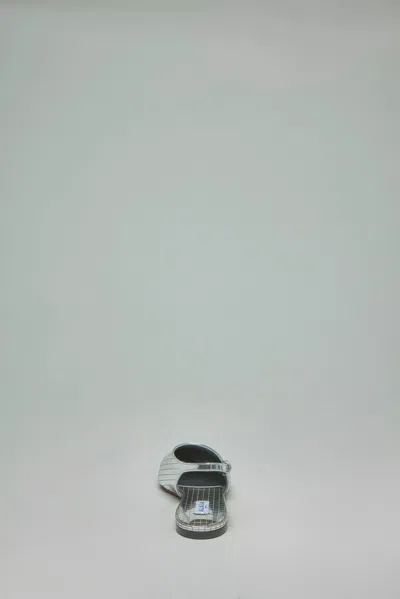 Alaïa Le Cœur Flats In Silver