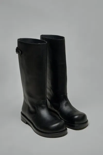 Acne Studios Leather Boots In Black