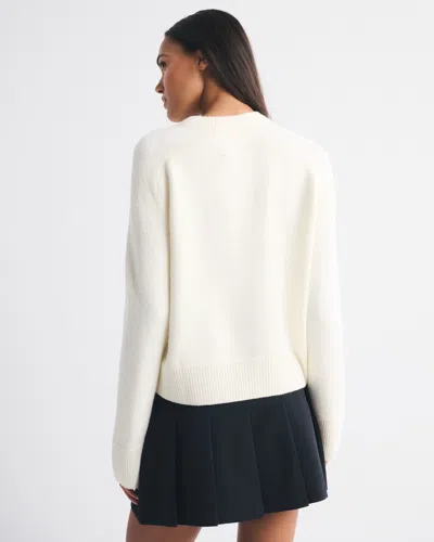 Abercrombie & Fitch The A&f Madeline Nyc Crew Sweater In White