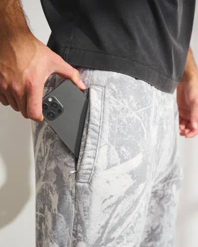 Abercrombie & Fitch Ypb Terry Open-hem Sweatpant In Gray