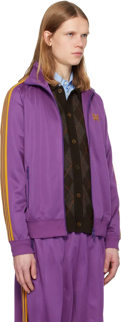 Needles Purple Poly Smooth Track Jacket In Purple
