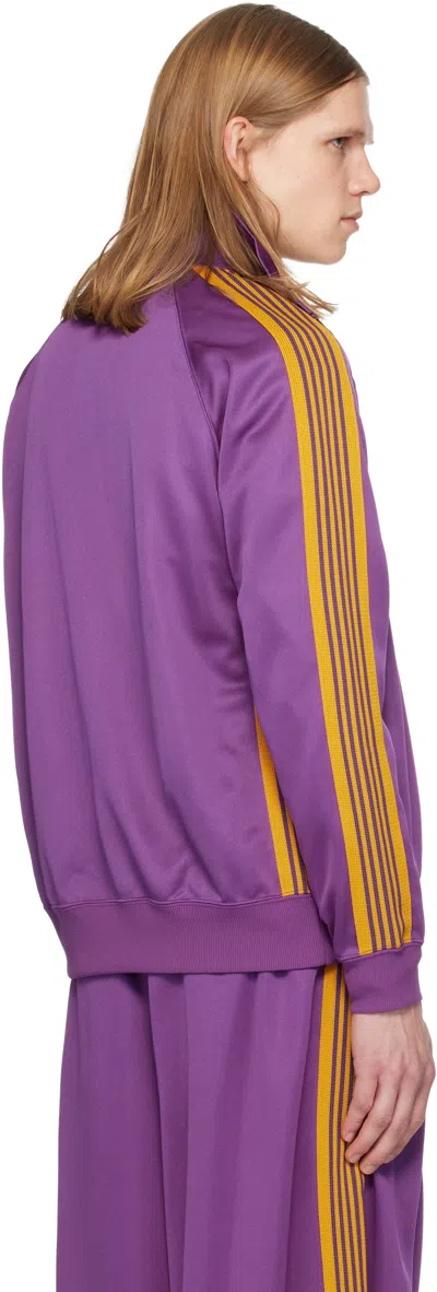 Needles Purple Poly Smooth Track Jacket In Purple