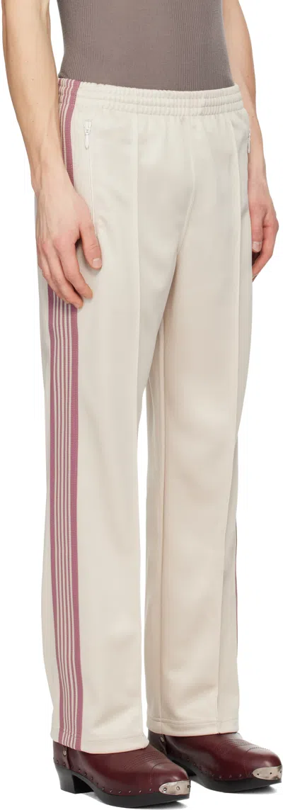 Needles Off-white Poly Smooth Track Pants In Neutral