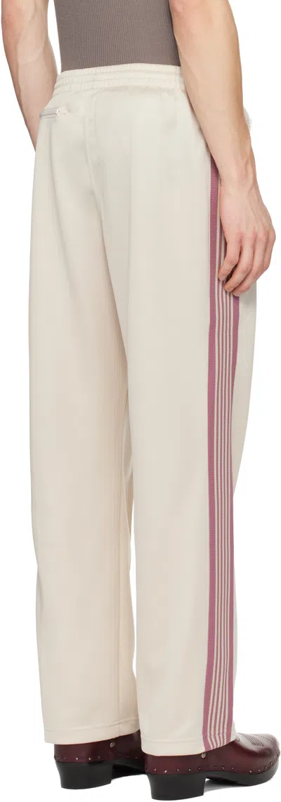 Needles Off-white Poly Smooth Track Pants In Neutral