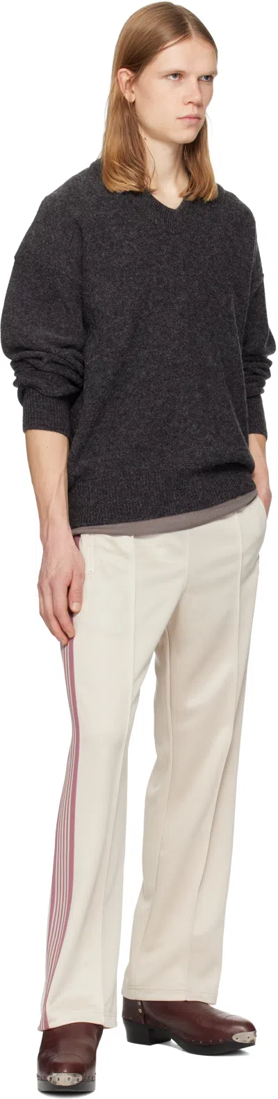 Needles Off-white Poly Smooth Track Pants In Neutral