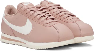 Nike Pink Cortez Leather Sneakers