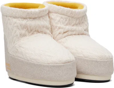 Guest In Residence Off-white Moon Boot Edition Icon Low No Lace Knit Boots In White