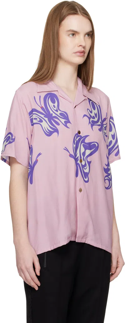 Needles Pink Kae Tanaka Edition S/s One-up Shirt In Pink