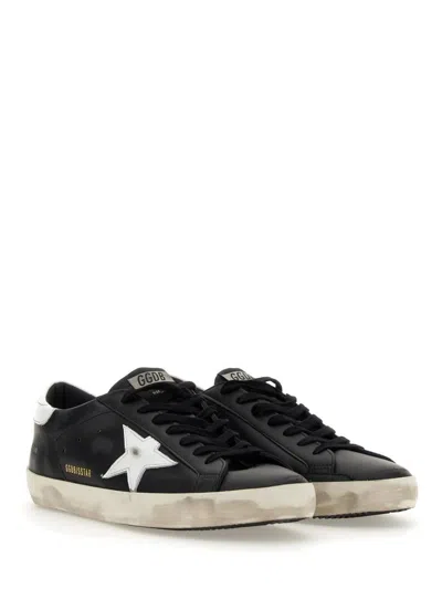 Golden Goose Superstar Sneakers With Distressed Effect In Black