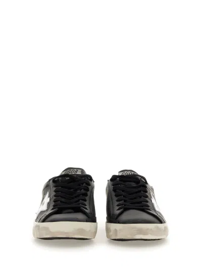 Golden Goose Superstar Sneakers With Distressed Effect In Black