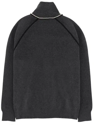Isabel Marant Grey Cotton Blend Sweatshirt In Black