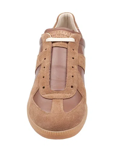 Maison Margiela Suede And Leather Sneakers In Multi