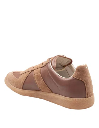 Maison Margiela Suede And Leather Sneakers In Multi