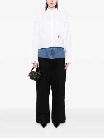 Romeo Hunte Six-blocks Cropped Shirt In White