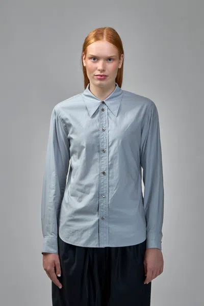 Lemaire Pointed Collar Shirt In Blue