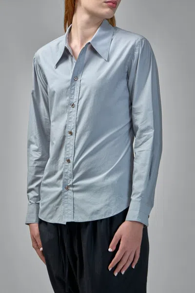 Lemaire Pointed Collar Shirt In Blue