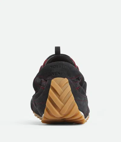 Bottega Veneta Black Fabric And Suede Orbit Flash Sneakers In Black
