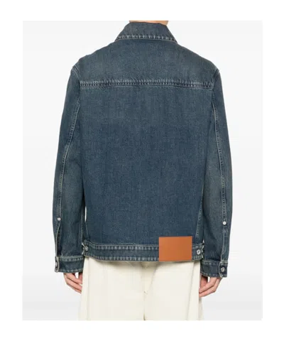 Jil Sander Button Pocket Dnim Jacket In Blue