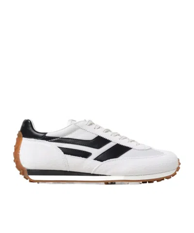 Tom Ford Low-profile White Sneakers With Black Leather Accents In Animal Print
