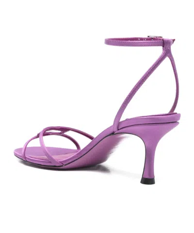 Jimmy Choo Round-toed High-heeled Sandals In Purple