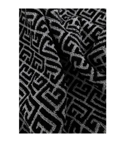 Balmain Kids Monogram-pattern Bath Towel In Black