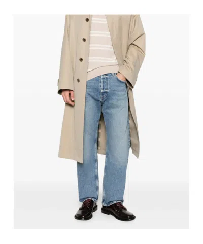 Agolde Magnus Button Jeans In Blue