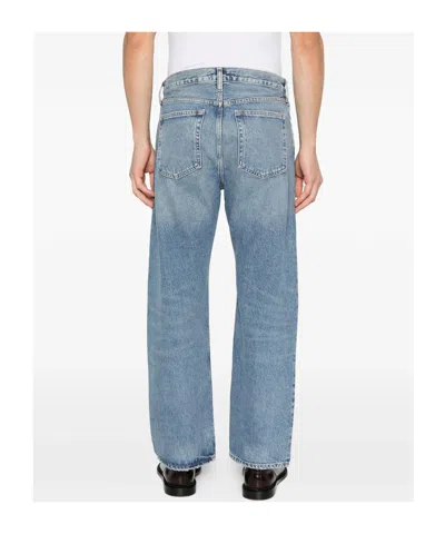 Agolde Magnus Button Jeans In Blue