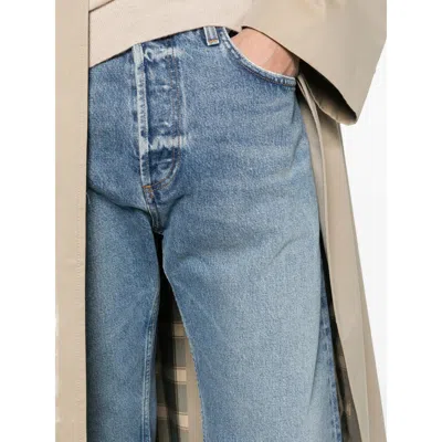 Agolde Magnus Button Jeans In Blue