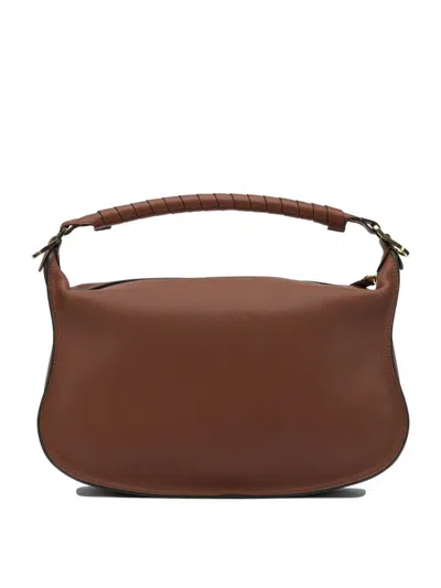 Chloé Marcie Shoulder Bags Brown In Brown