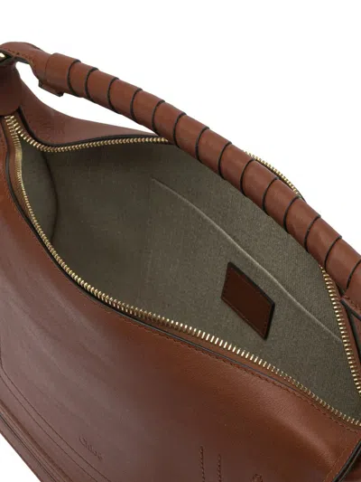 Chloé Marcie Shoulder Bags Brown In Brown