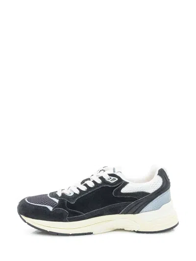 Autry Hyperway Sneakers In Black Mesh And Velvet In Black
