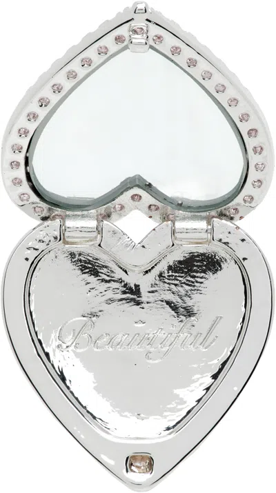 Sandy Liang Pocket Mirror Ring In Silver