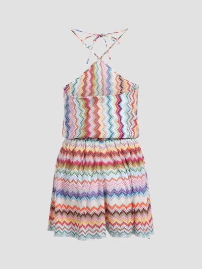 Missoni Mare Metallic Crochet-knit Halterneck Playsuit In Multi