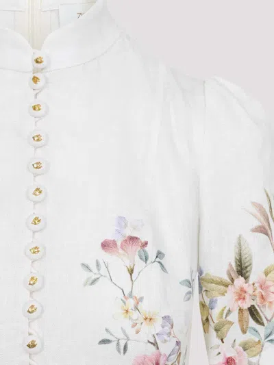 Zimmermann Rebellion Button Midi Dress In Multi