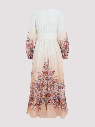 Zimmermann Awaken Plunge Maxi Dress With Separate Slip Clothing In Multi