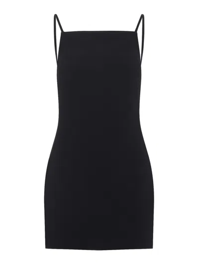 Givenchy Mini Dress Crepe Cady Square Neckline In Black